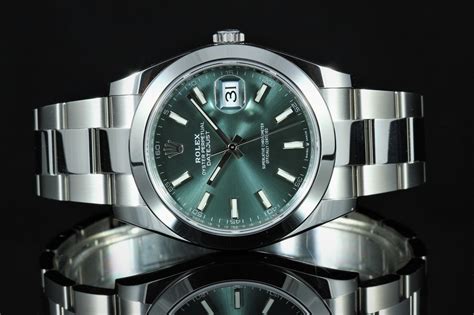 green op 41 rolex|Rolex 41mm date just mint dial.